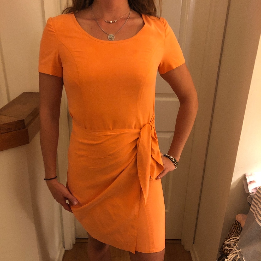 August Silk Orange Dress